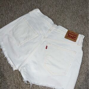 Levi 501 white Jean shorts